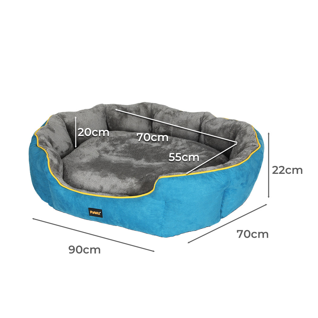 PaWz Electric Pet Heater Bed Heated L Blue Large-1942352736439898114