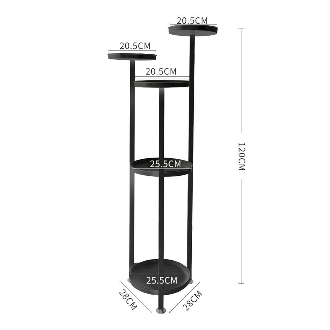 Levede Plant Stand Outdoor Indoor Flower Black Large-1942352902555308034