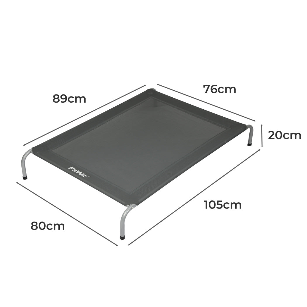 PaWz Elevated Trampoline Pet Bed Dog L Grey Large-1942352768194973698