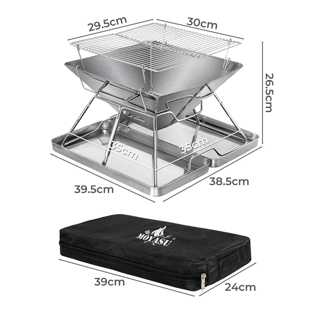 Levede Folding BBQ Portable Charcoal Grill 2-IN-1-1942353695488479234