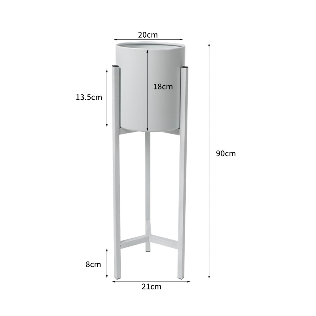 Levede Plant Stand Garden Planter Metal White Large-1942352905852030978