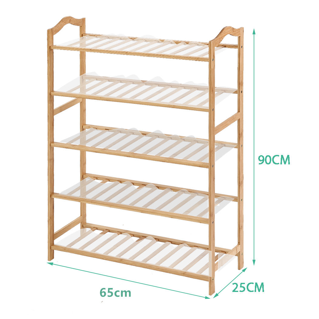 Levede Bamboo Shoe Rack Storage Wooden-1942353134529679362