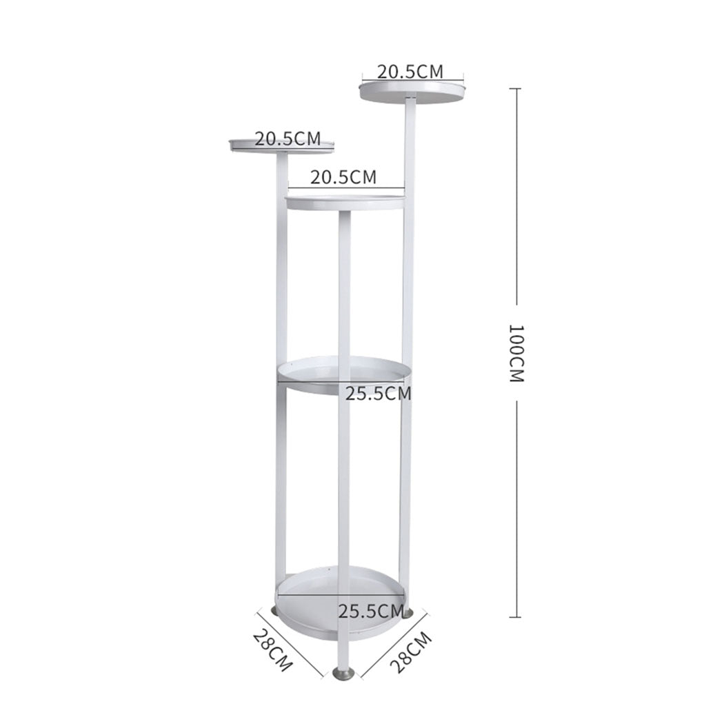 Levede Plant Stand Outdoor Indoor Flower White Medium-1942352904056868866