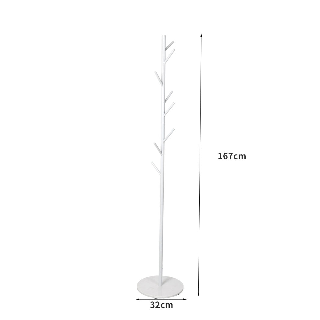 Levede Coat Rack Hat Clothes Stand Hanger White-1942353103940620290
