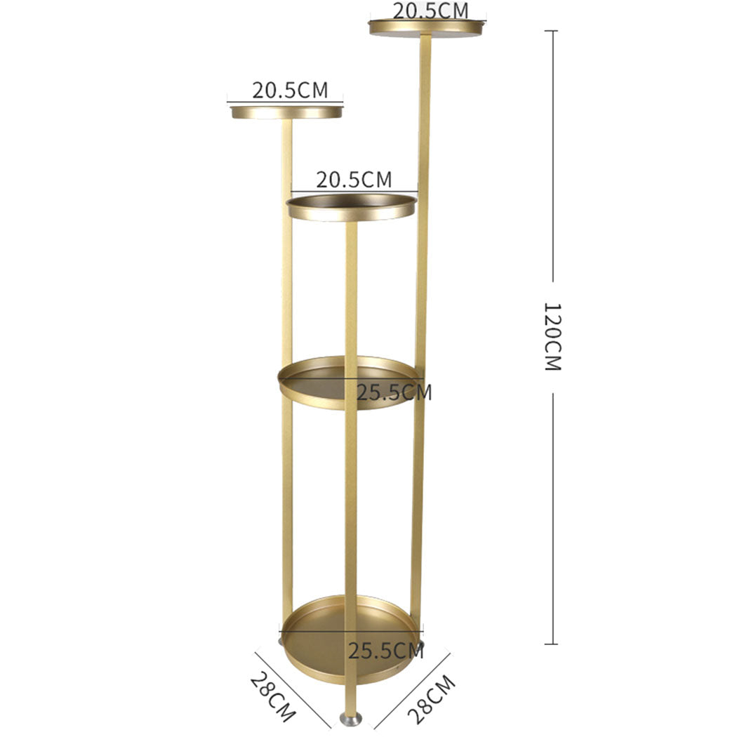 Levede Plant Stand Outdoor Indoor Flower Gold Large-1942352902878269442