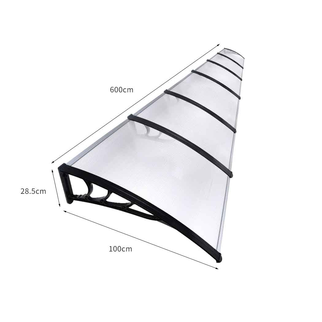 Mountview Window Door Awning Outdoor 1M X 6M Transparent 1x6M-1942353017739284482