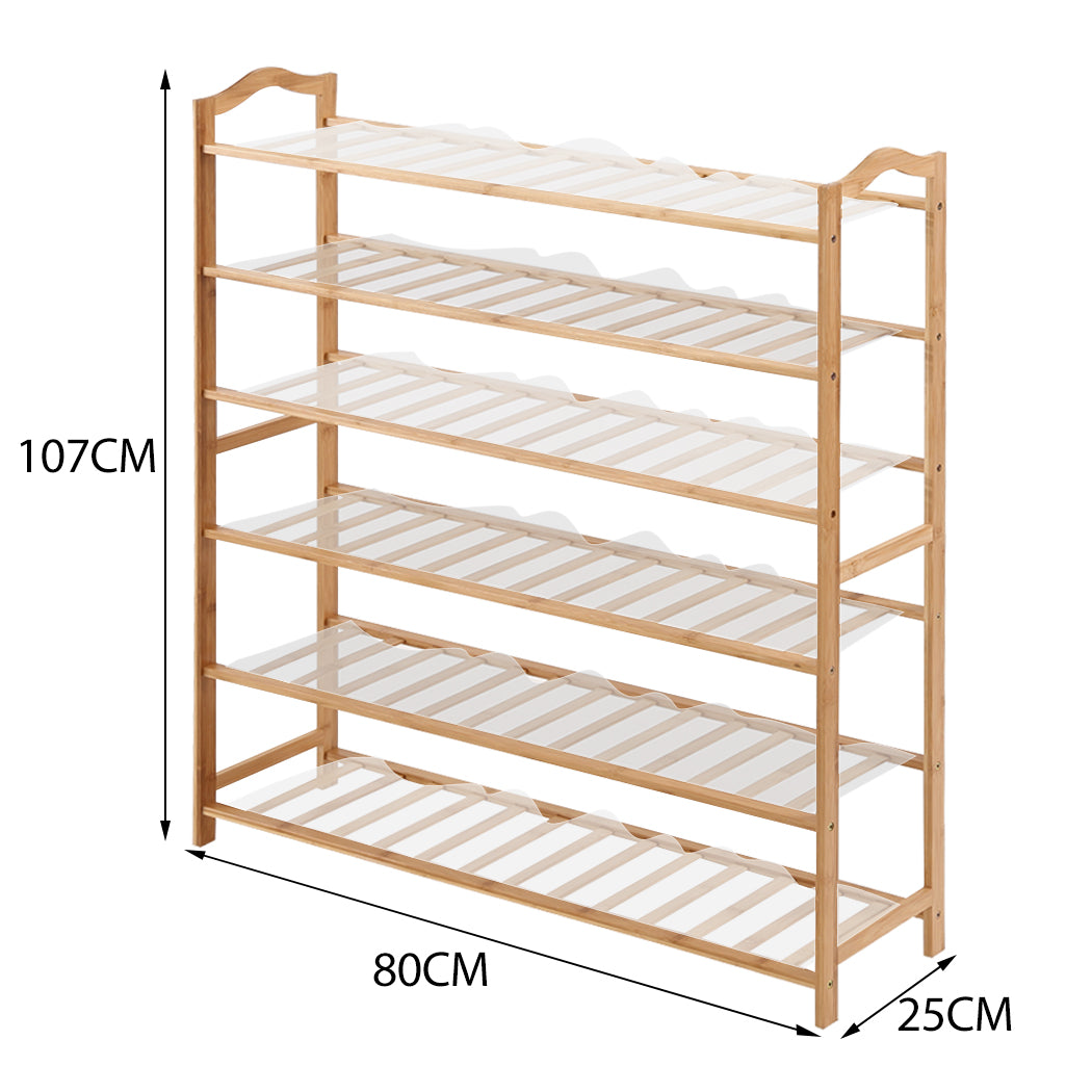 Levede Bamboo Shoe Rack Storage Wooden 80cm-1942353135561478146