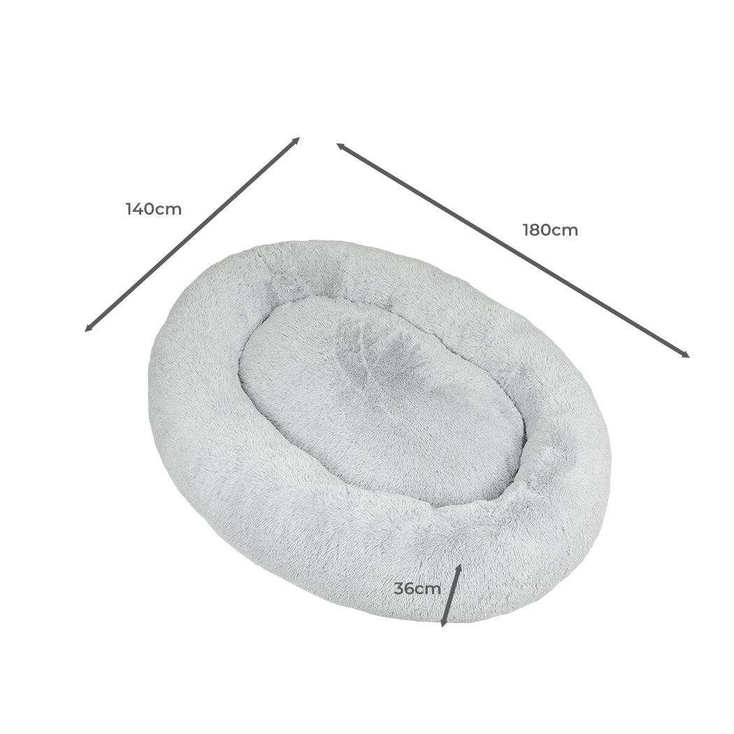 TheNapBed 1.8m Human Size Pet Bed Fluffy Grey-1942352750591479810