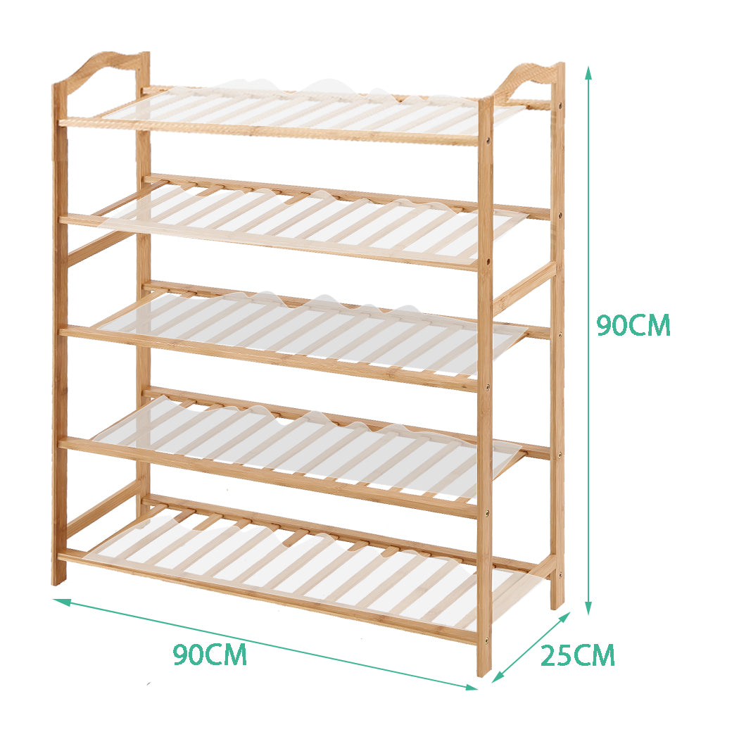 Levede Shoe Rack Bamboo Storage Wooden-1942353134873612290