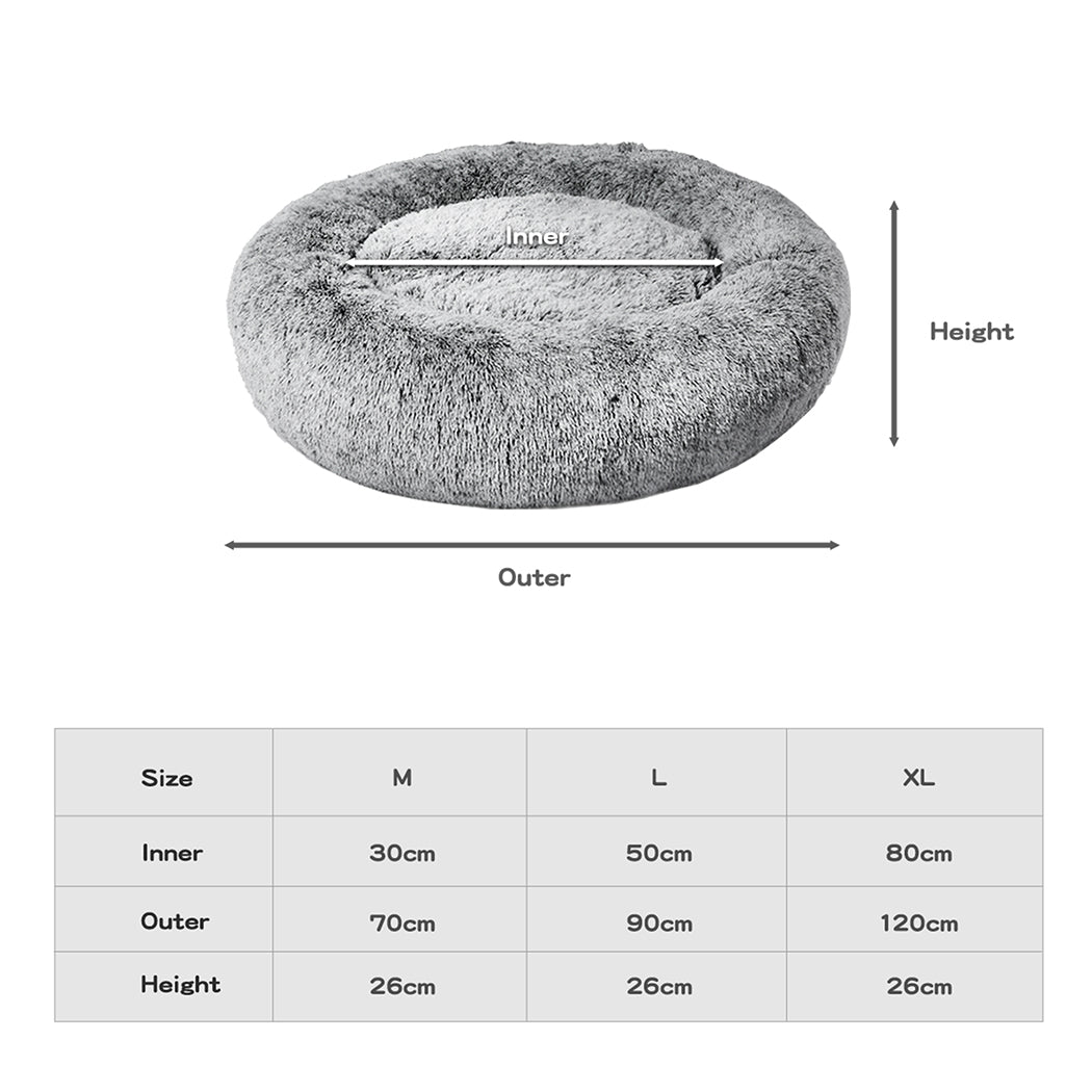 PaWz Pet Bed Memory Foam Dog Donut Charcoal Large-1942352765959409666