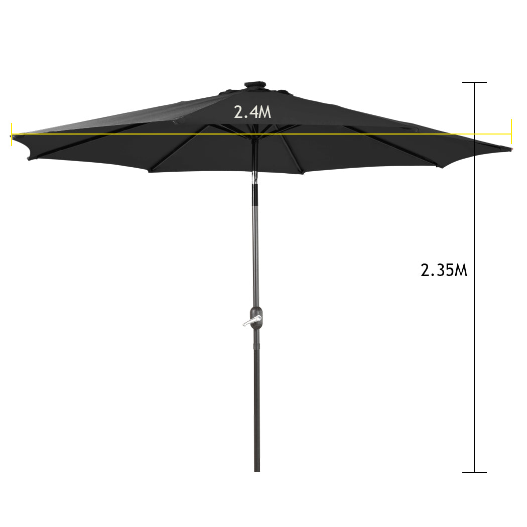 Mountview Outdoor Patio Aluminum Tiltable Charcoal-1942352874214395906