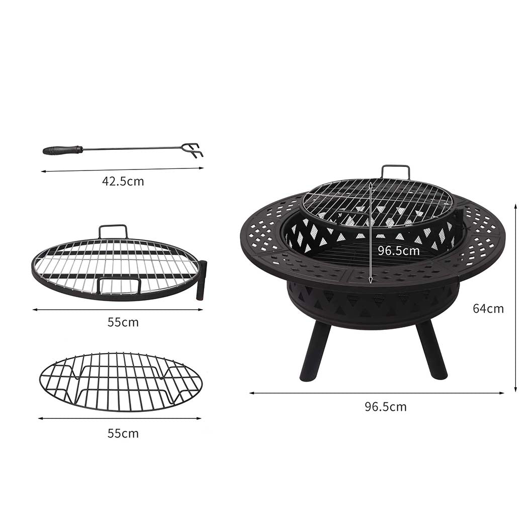 Moyasu Fire Pit BBQ Grill Outdoor Fireplace-1942353059715878914