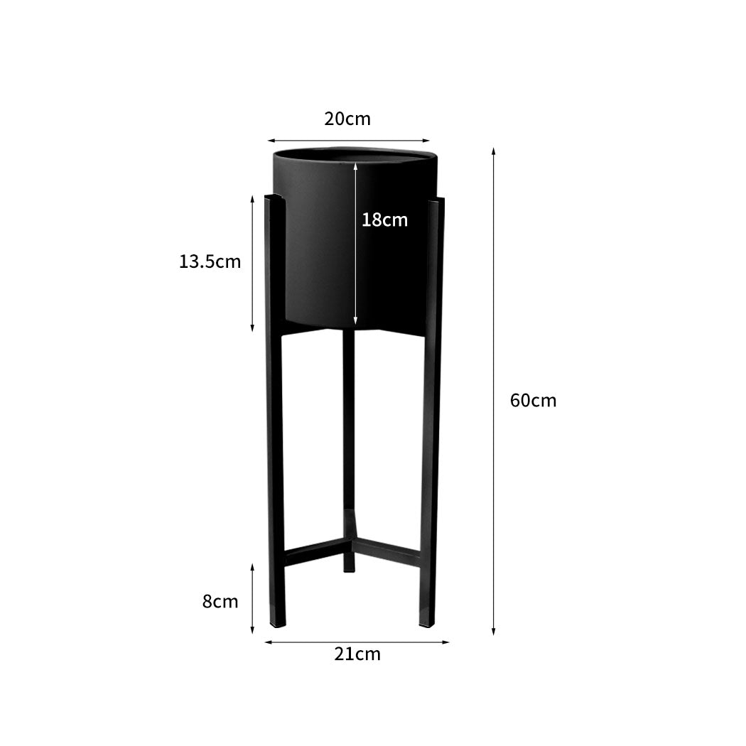 Levede Plant Stand Garden Planter Metal Black Small-1942352906019803138