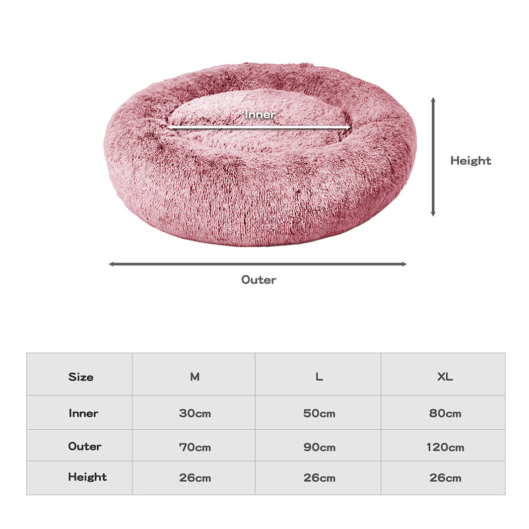 PaWz Pet Bed Memory Foam Dog Donut Pink X-Large-1942352767322558466