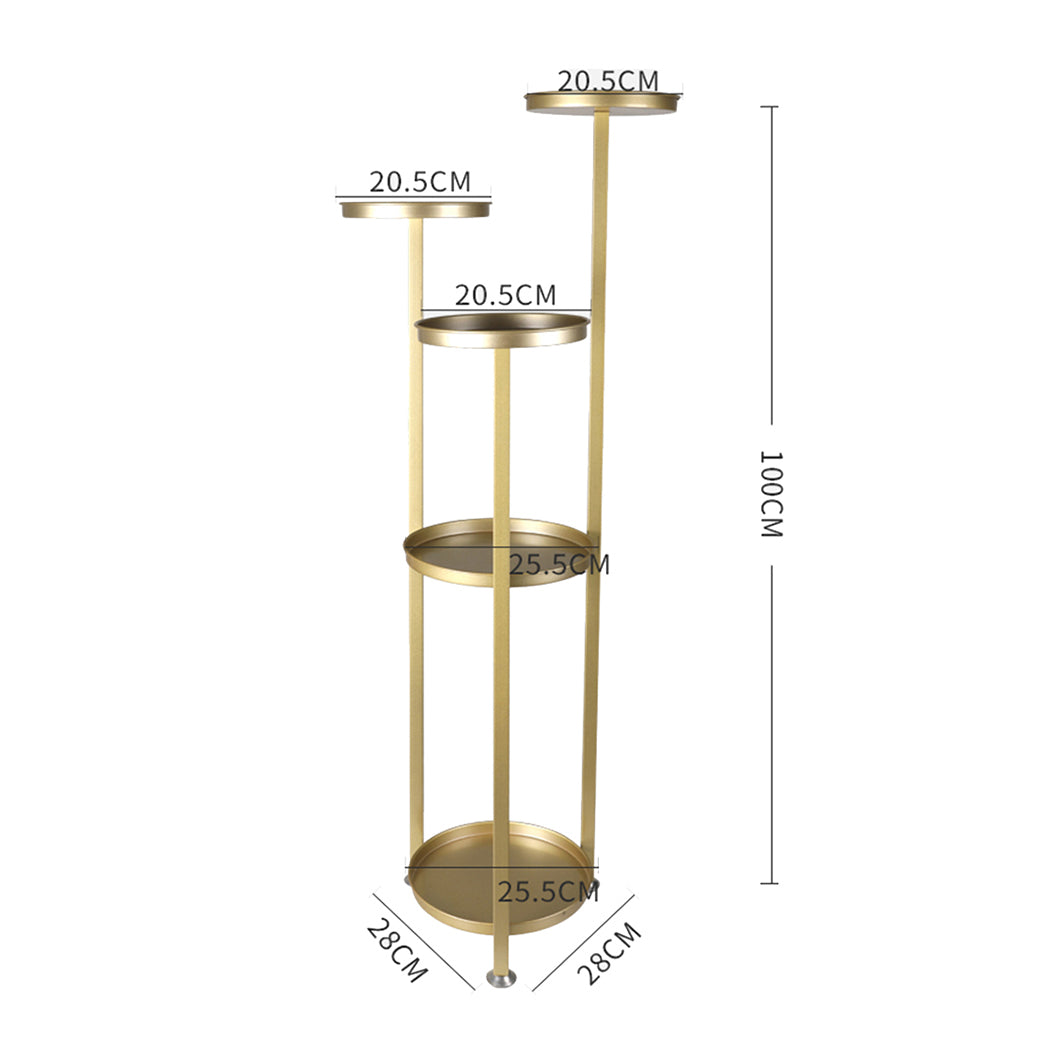 Levede Plant Stand Outdoor Indoor Flower Gold Medium-1942352903725518850