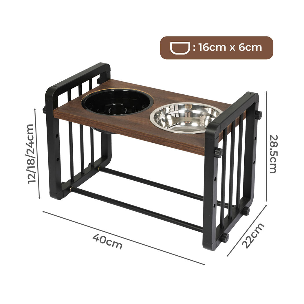 PaWz Adjustable Height Pet Feeder Elevated Medium-1942352762318753794