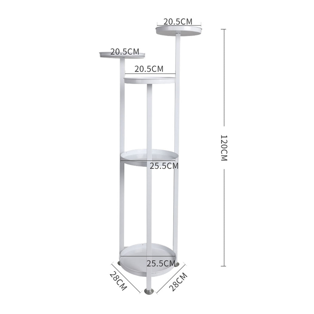 Levede Plant Stand Outdoor Indoor Flower White Large-1942352903205425154