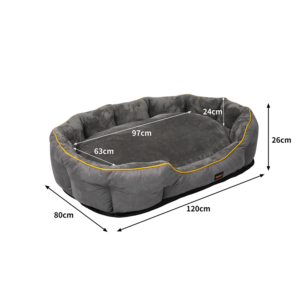 PaWz Electric Pet Heater Bed Heated XL Grey X-Large-1942352737819824130