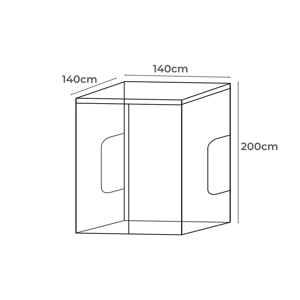 Grow Tent Indoor System Hydroponics 140x140x200-1942353062920327170