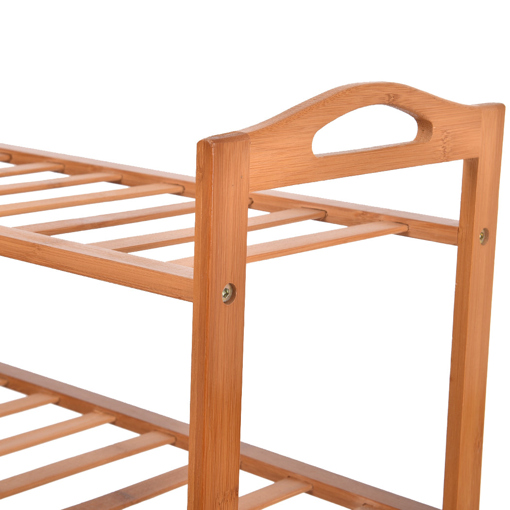 Levede 2x Bamboo Shoe Rack Shoes Organizer-1942353135053967363