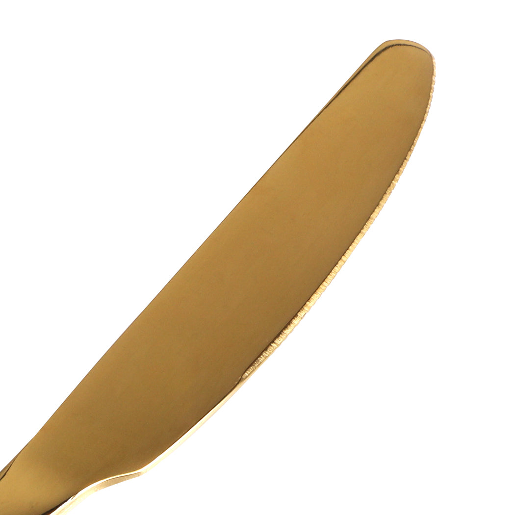 Stainless Steel Cutlery Set Travel Knife Gold-1942352917751271427