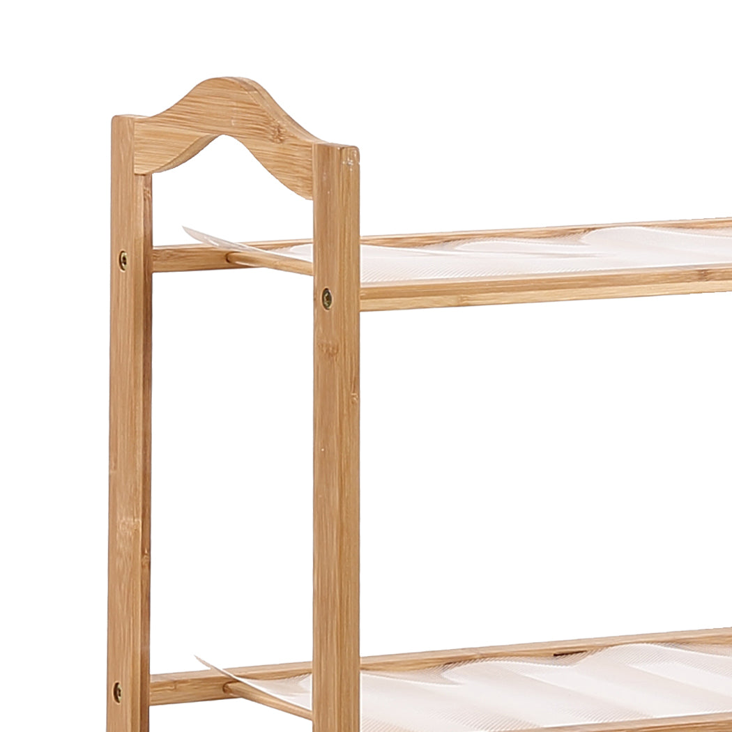 2x Levede 3 Tier Bamboo Shoe Rack Shoes-1942353133502074883
