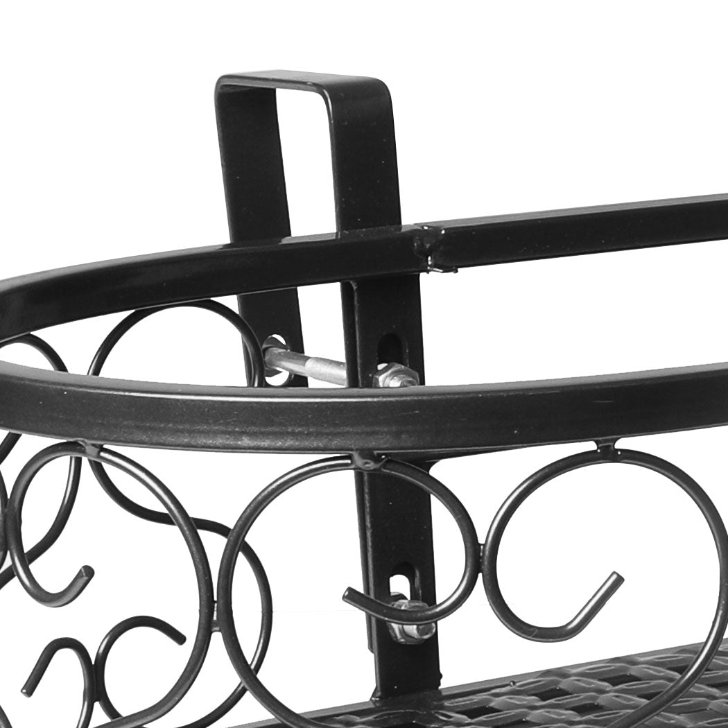 Levede Plant Stand Outdoor Indoor Home Black Oval-1942353742779256835