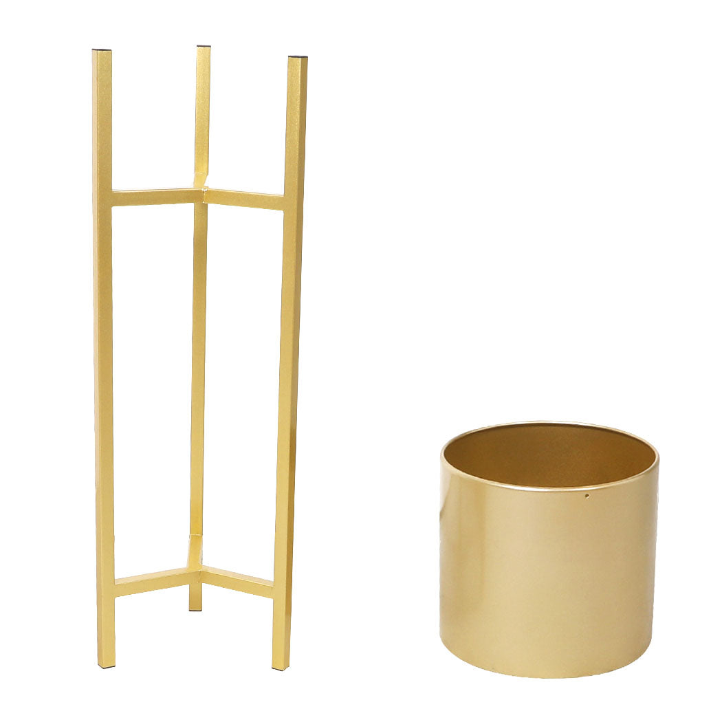 Levede Plant Stand Garden Planter Metal Gold Small-1942352906200158211