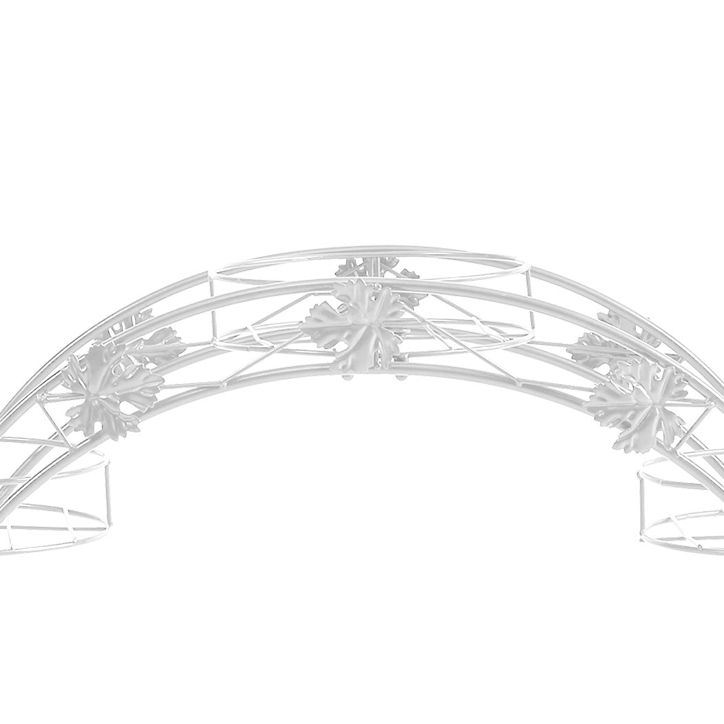 Levede Plant Stand Outdoor Indoor Metal White-1942353737326661635