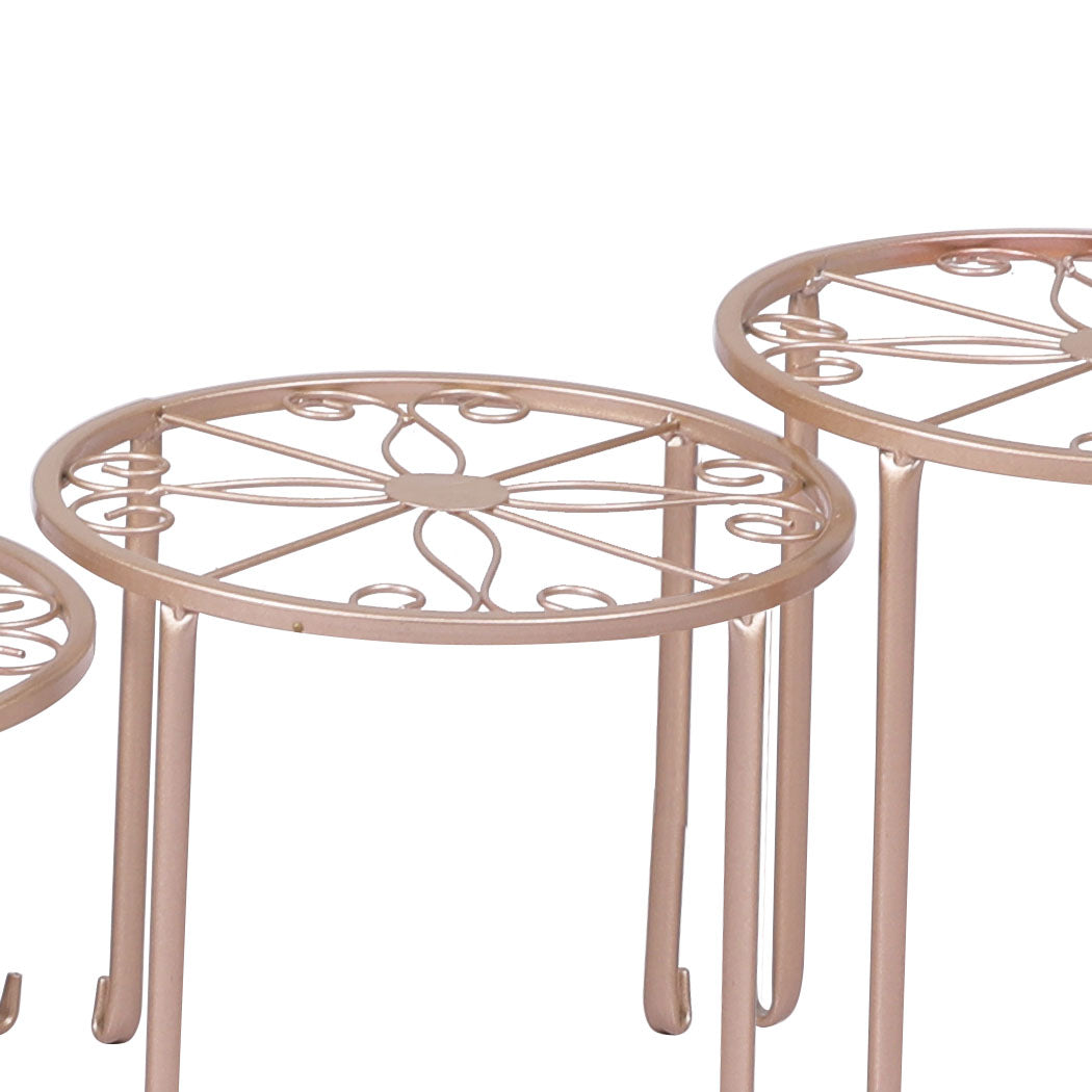 4 x Levede Metal Plant Stand Outdoor Rose Gold-1942353738572369923
