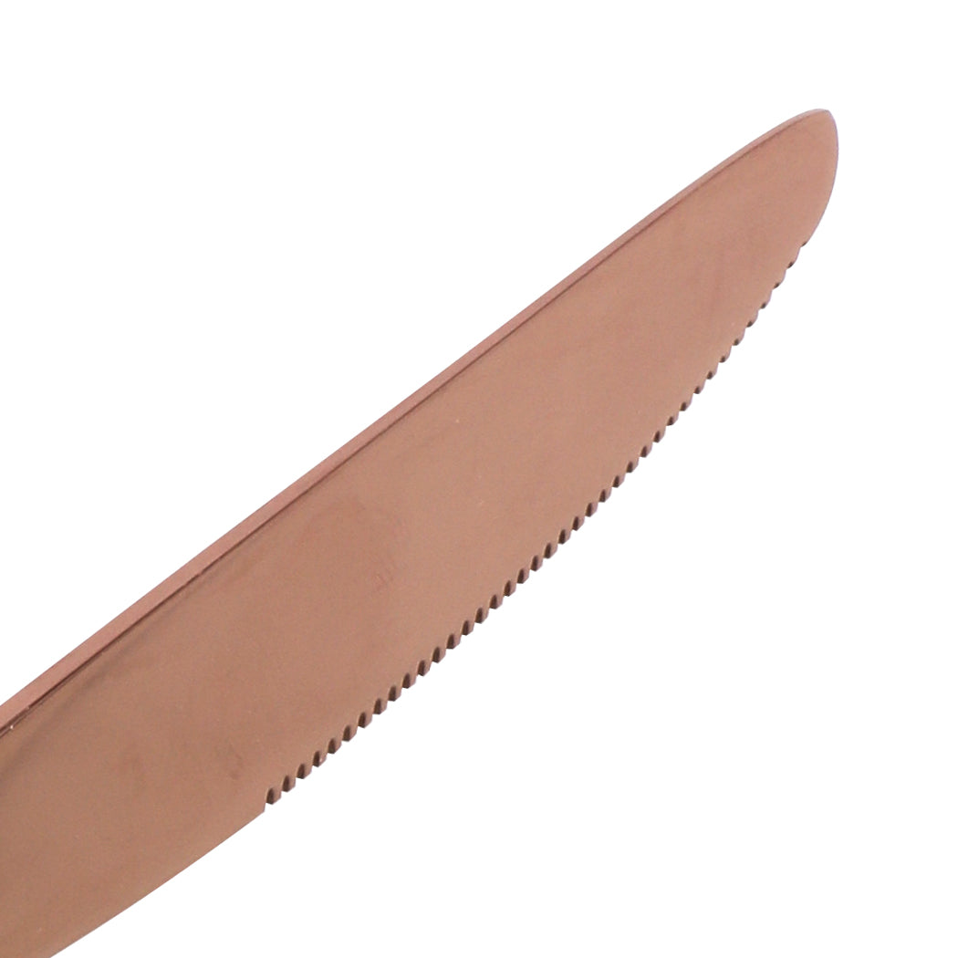 Stainless Steel Cutlery Set Glossy Knife Rose Gold-1942352917923237891