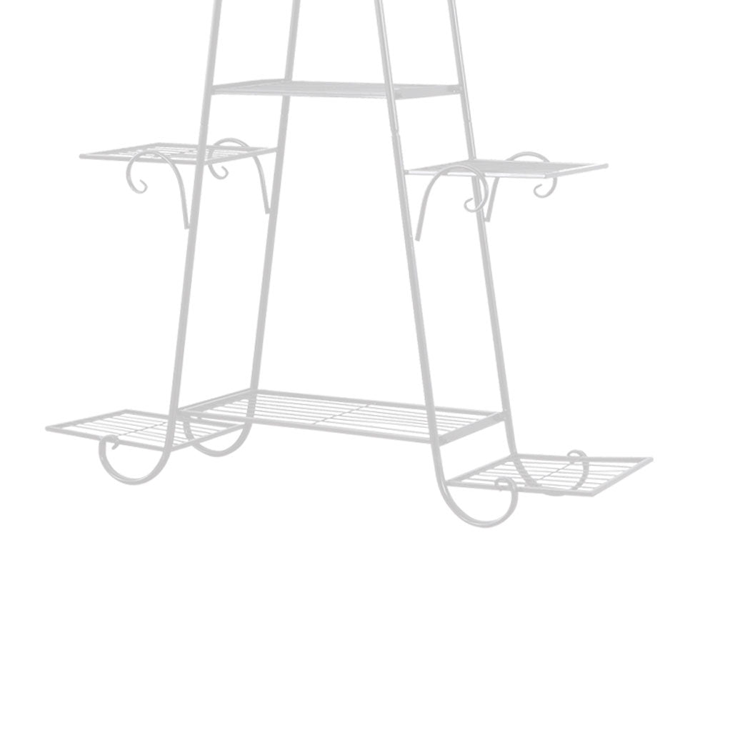 Levede Plant Stand Outdoor Indoor Metal White-1942353740073930756