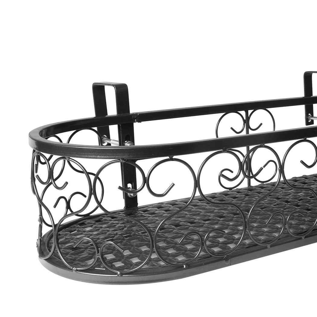 Levede Plant Stand Outdoor Indoor Home Black Oval-1942353742779256836