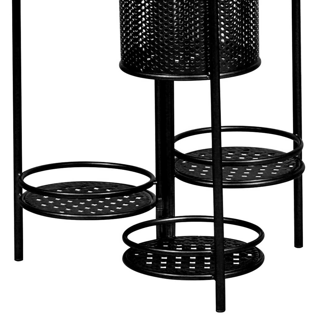 Levede 6 Tier Plant Stand Swivel Outdoor Black-1942353741919424516