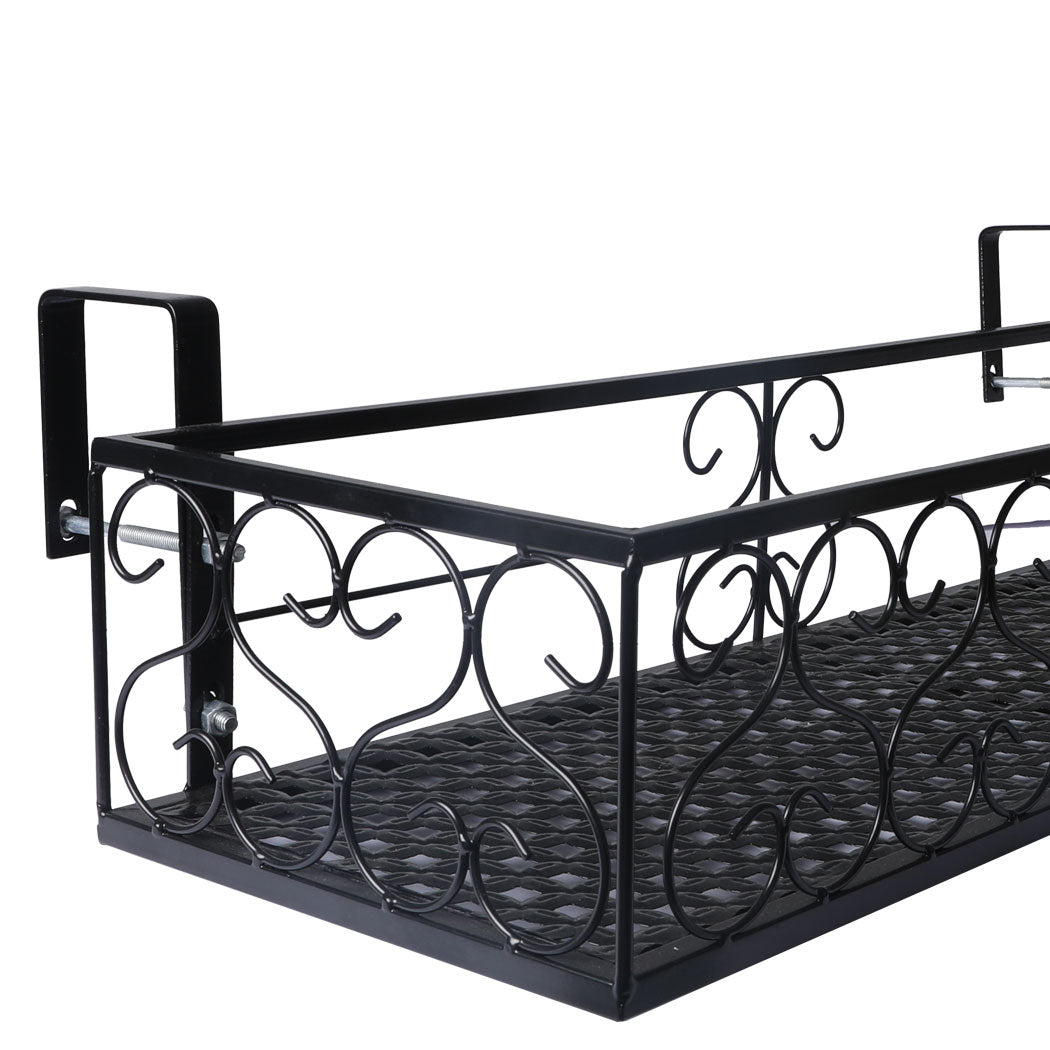 Levede Plant Stand Outdoor Indoor Home Black Rectangle-1942353743106412548