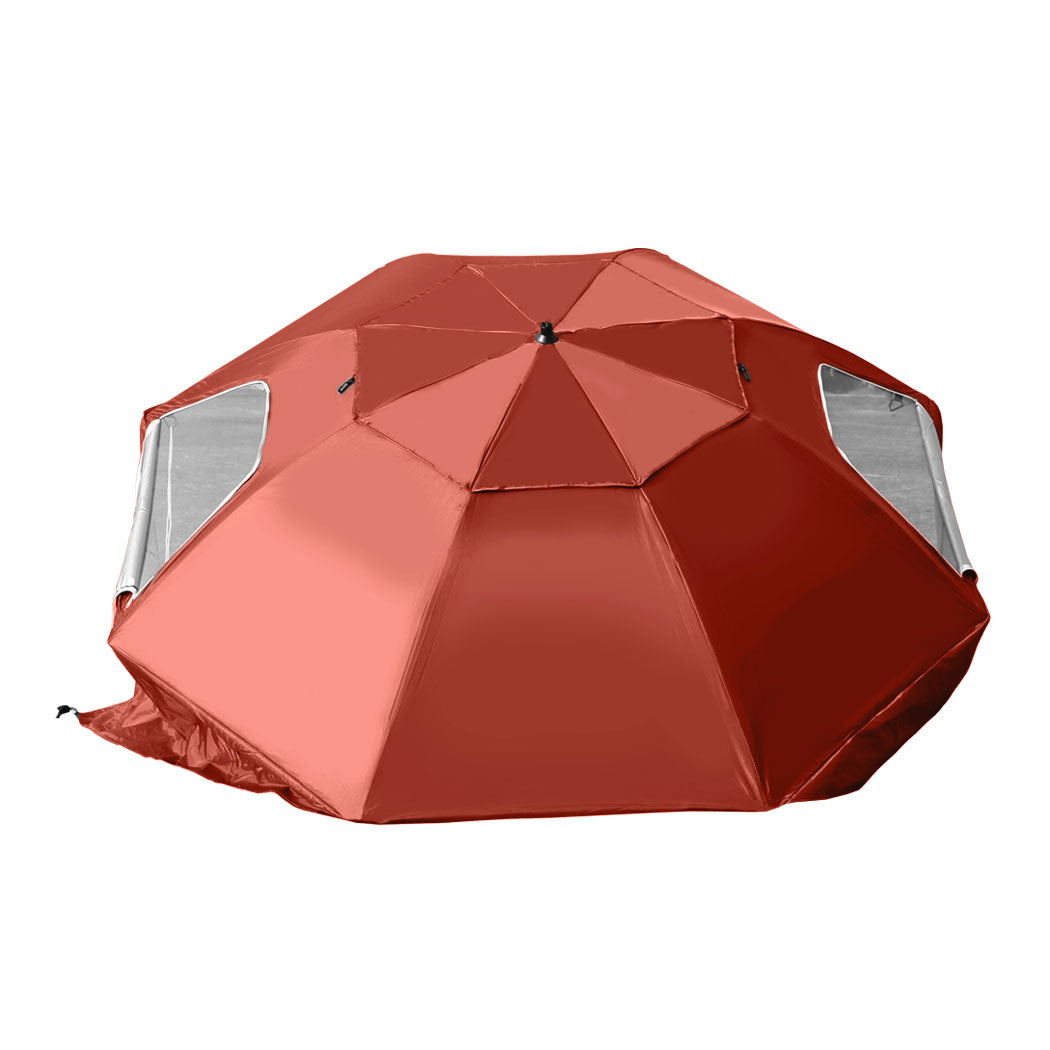 Mountview Beach Umbrella Outdoor Umbrellas Red 2.33M-1942352879868317700