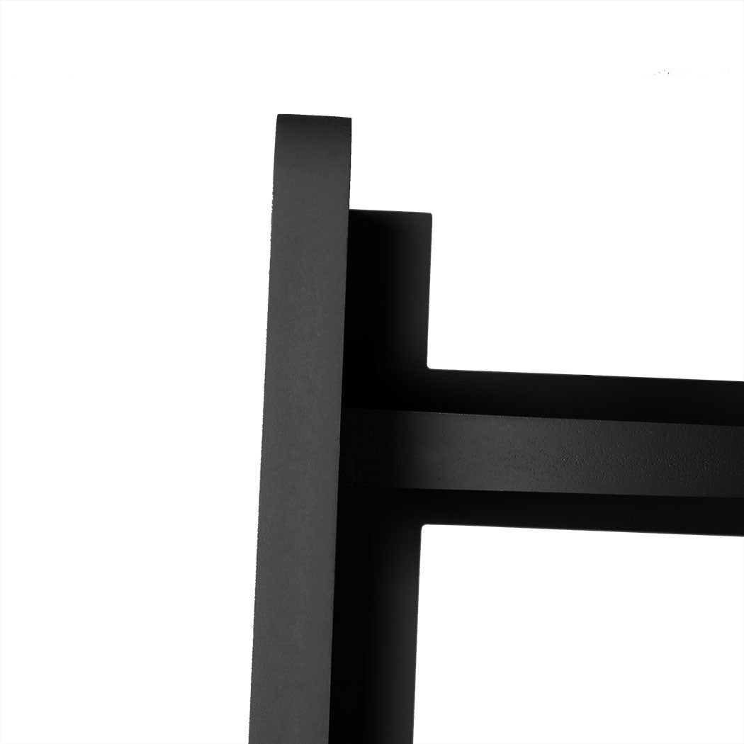 Levede 5 Tier Corner Shelf Wooden Storage Black-1917016724549537796
