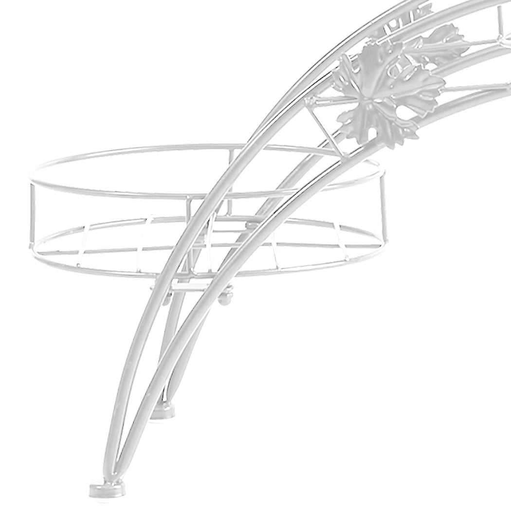 Levede Plant Stand Outdoor Indoor Metal White-1942353737326661636