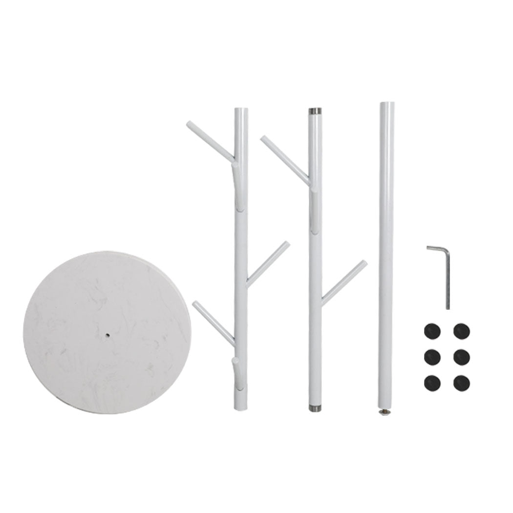 Levede Coat Rack Hat Clothes Stand Hanger White-1942353103940620292