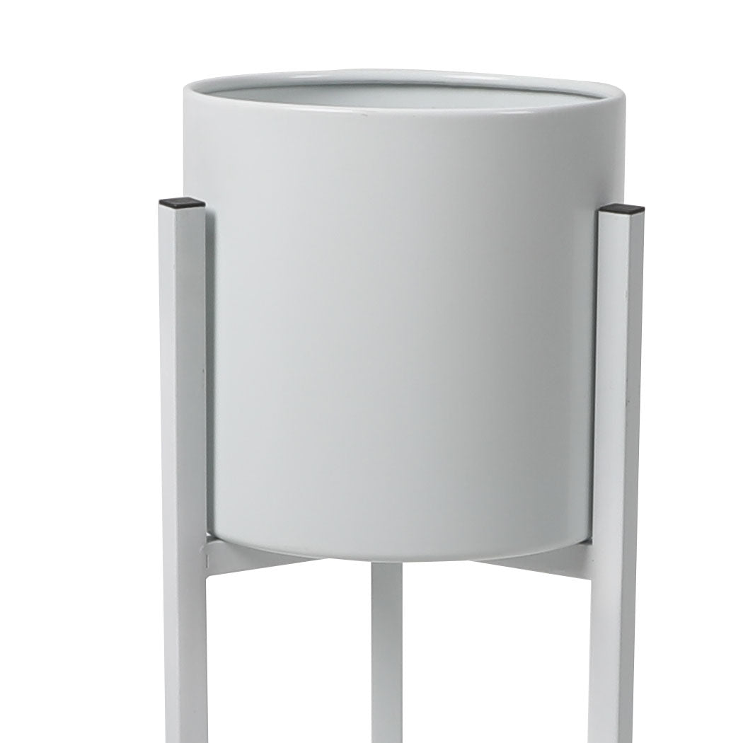 Levede Plant Stand Garden Planter Metal White Small-1942352906363736068