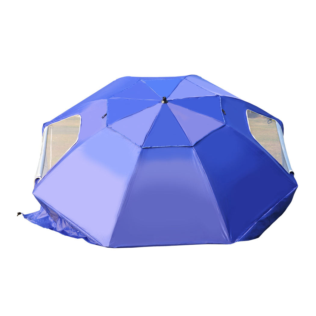 Mountview Beach Umbrella Outdoor Umbrellas Blue 2.13M-1942352879344029699
