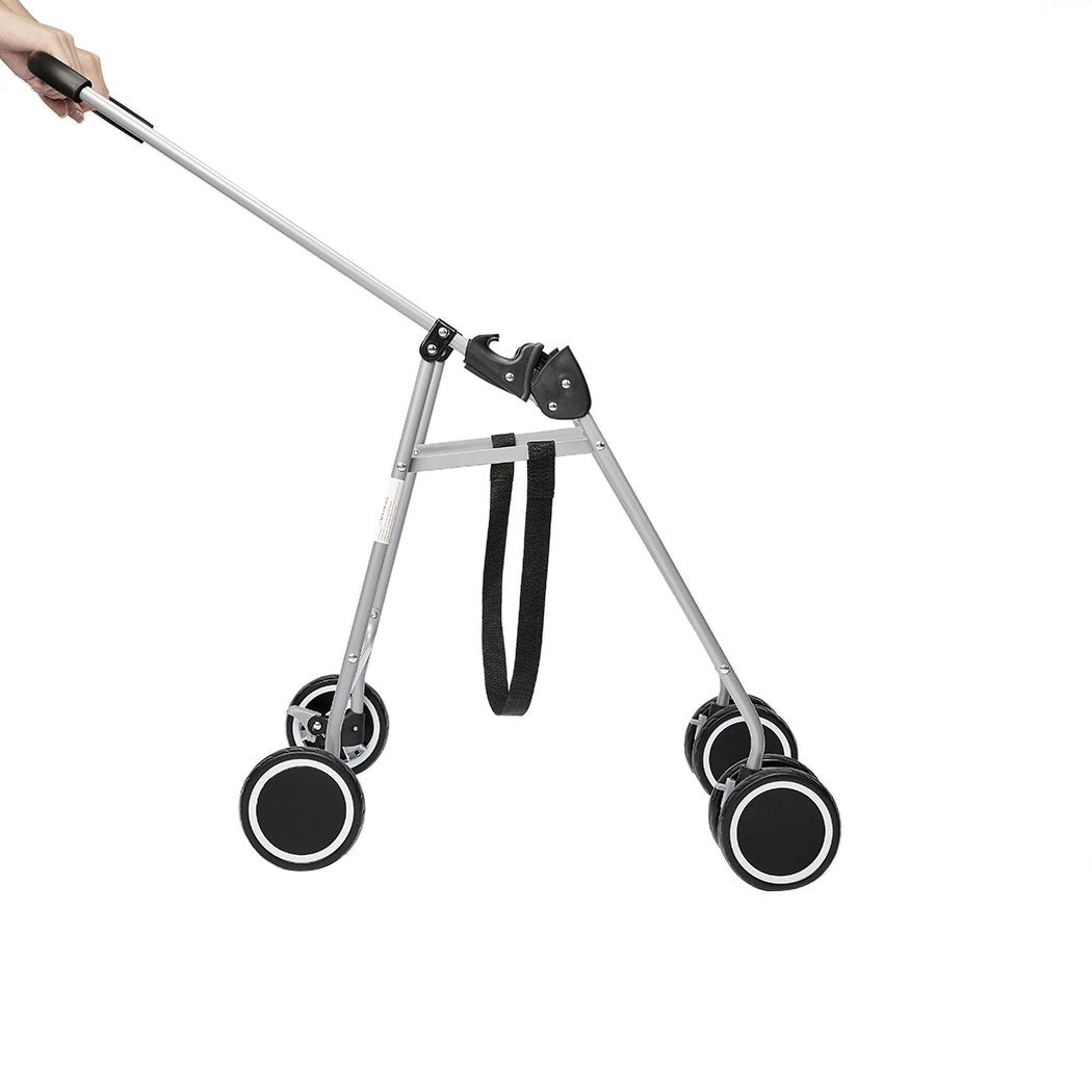 PaWz Pet Stroller Dog Cat Cage Carrier Black-1942353065311080452