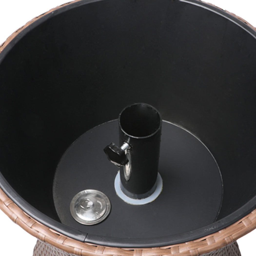 Levede Cooler Ice Bucket Table Bar Outdoor Brown-1942353018582339588
