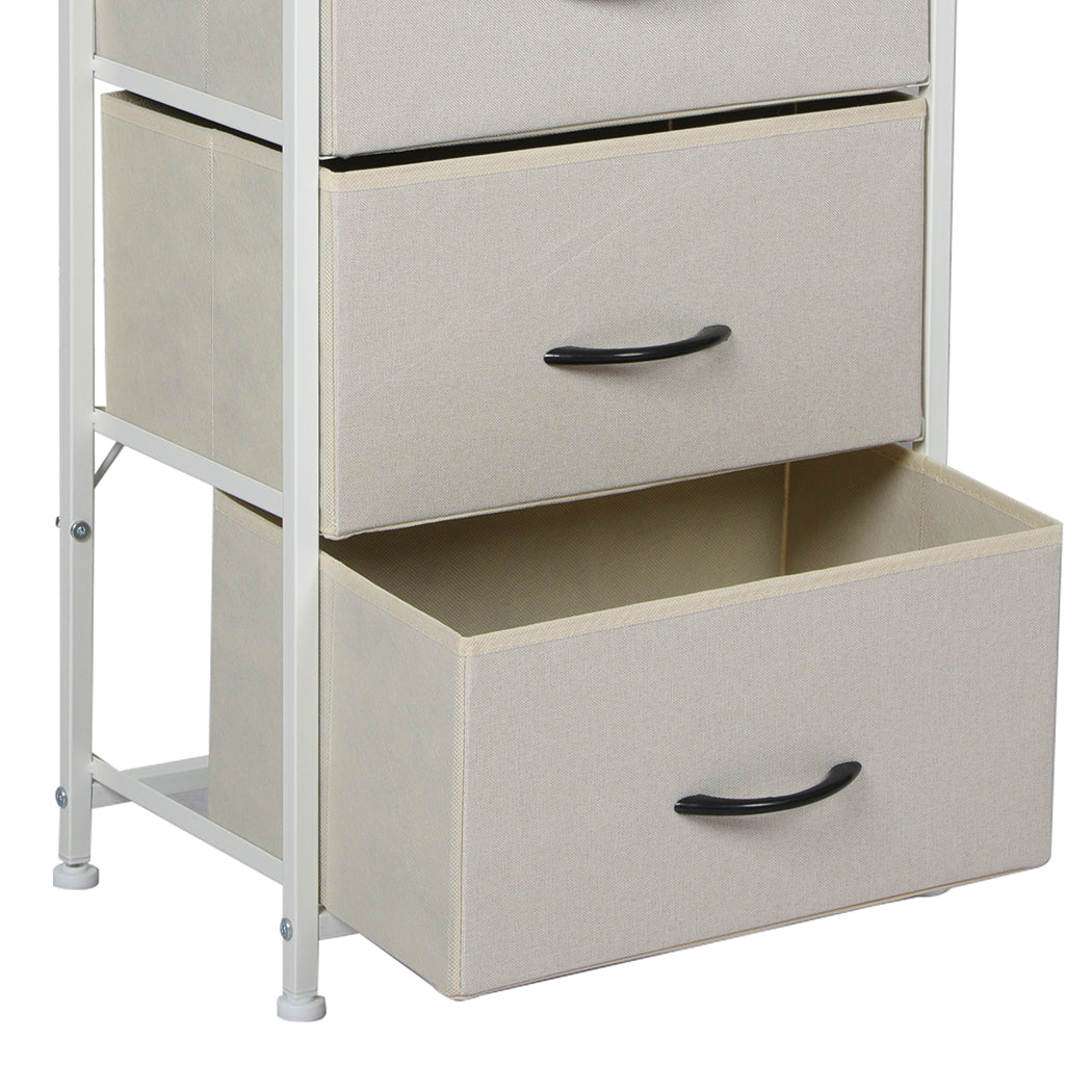 Levede Storage Cabinet Tower Chest Beige-1917016725791051780