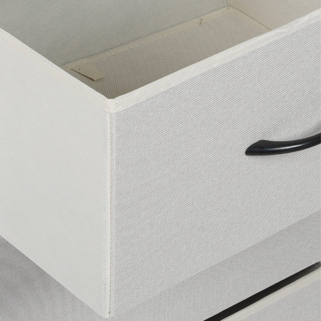 Levede Chest of 2 Drawers Bedside Table Beige-1910113286813257733