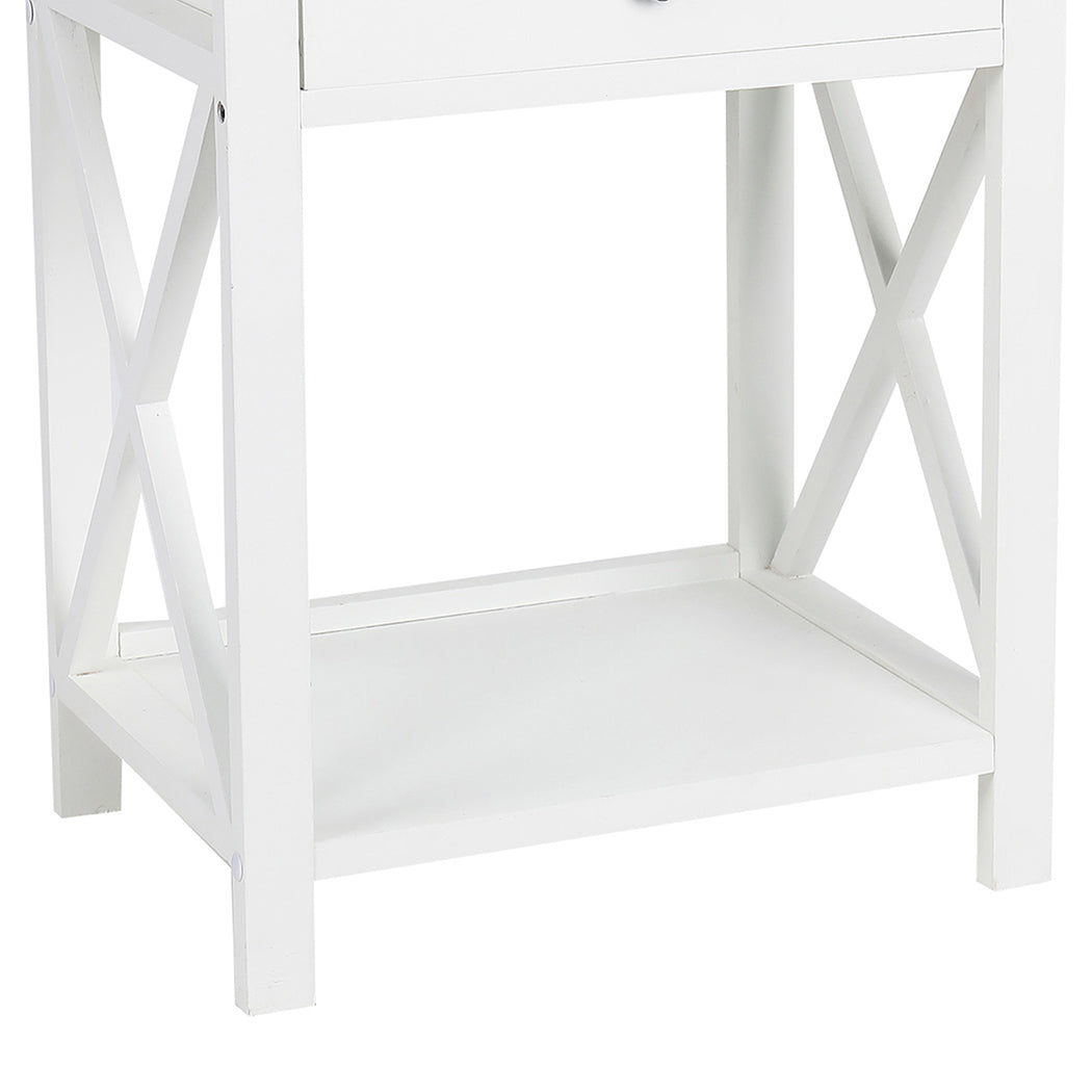 Levede 2x Bedside Tables Drawers Side-1910113031367561221