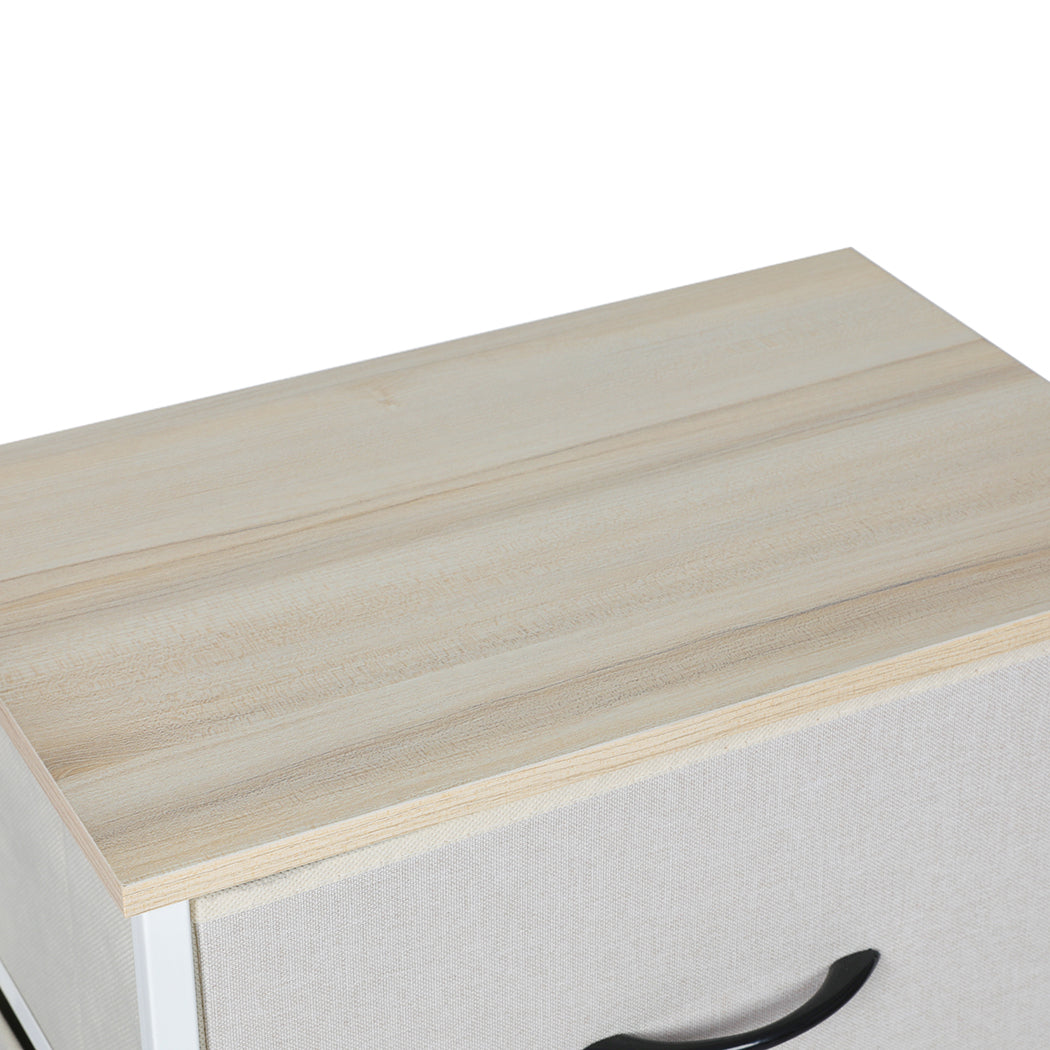 Levede Storage Cabinet Tower Chest Beige-1917016725791051781