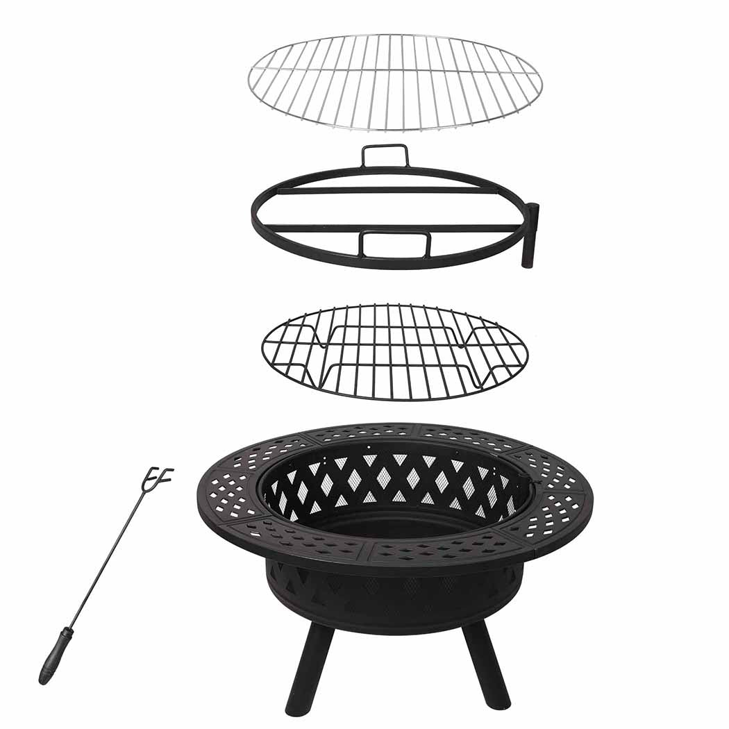 Moyasu Fire Pit BBQ Grill Outdoor Fireplace-1942353059715878917