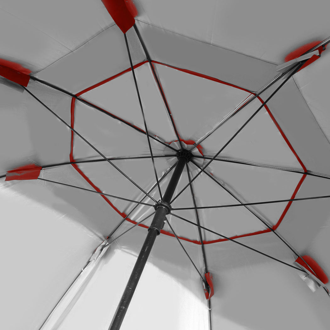 Mountview Beach Umbrella Outdoor Umbrellas Red 2.33M-1942352879868317701
