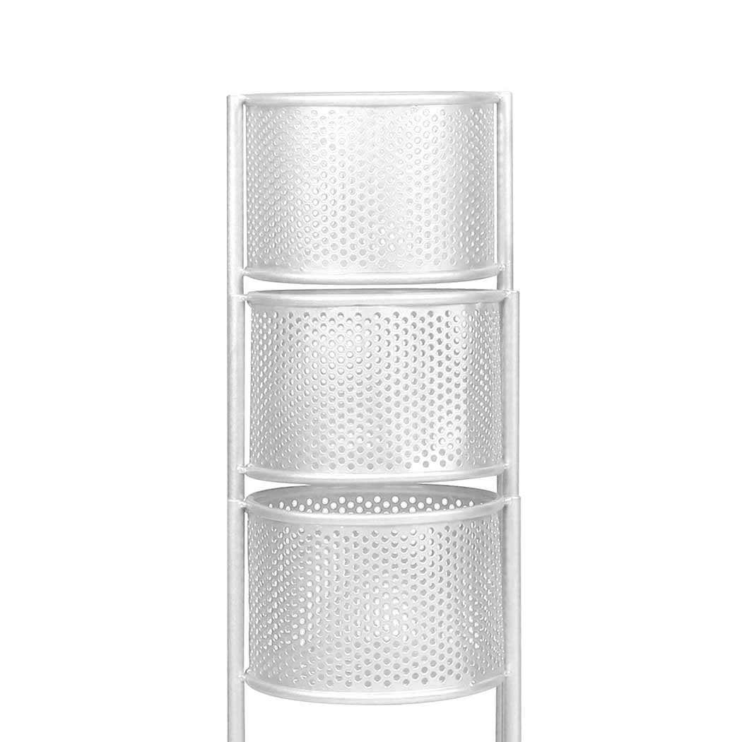 Levede 6 Tier Plant Stand Swivel Outdoor White-1942353742452101125